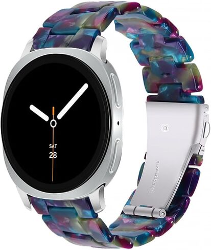 Resin Band Compatible with Samsung Galaxy Watch 8 40mm 44mm / 8 Classic 46mm 2025, Waterproof & Lightweight Bracelet Wristband Replacement with Stainless Steel Buckle, Fashion Strap for Samsung Galaxy Watch 8 Women ﻿ in Saudi Arabia