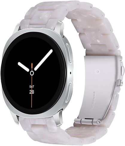 Resin Band Compatible with Samsung Galaxy Watch 8 40mm 44mm / 8 Classic 46mm 2025, Waterproof & Lightweight Bracelet Wristband Replacement with Stainless Steel Buckle, Fashion Strap for Samsung Galaxy Watch 8 Women ﻿ in Saudi Arabia