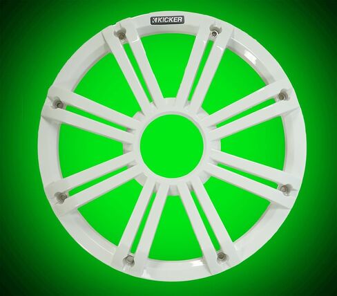 Audiosavings Bundle: Kicker 45KMF102 10" RMS Marine Boat Subwoofer Bundle with 45KMG10W 10" White Grille w/LED Subwoofer & 41KMLC KMLC LED Light Controller (3 Items) in Saudi Arabia