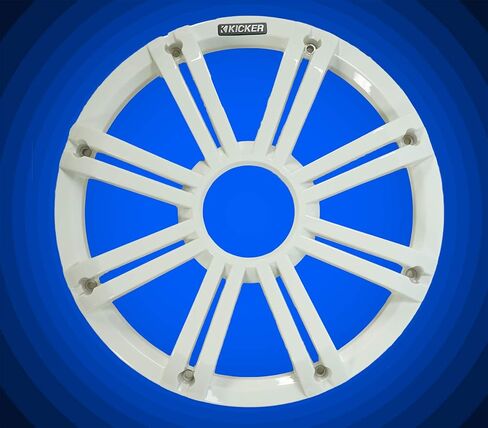 Audiosavings Bundle: Kicker 45KMF102 10" RMS Marine Boat Subwoofer Bundle with 45KMG10W 10" White Grille w/LED Subwoofer & 41KMLC KMLC LED Light Controller (3 Items) in Saudi Arabia