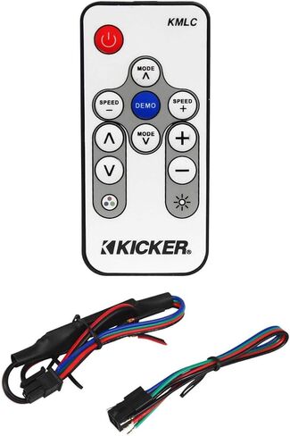 Audiosavings Bundle: Kicker 45KMF102 10" RMS Marine Boat Subwoofer Bundle with 45KMG10W 10" White Grille w/LED Subwoofer & 41KMLC KMLC LED Light Controller (3 Items) in Saudi Arabia