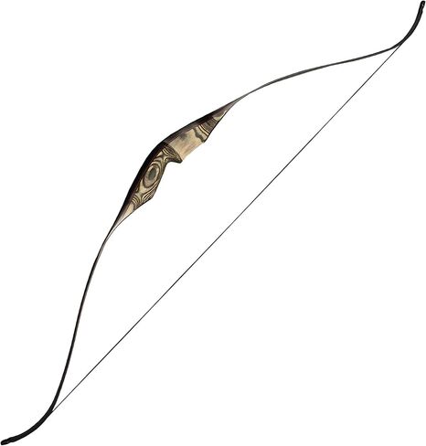 SAS Gravity 60" One-Piece Hunting Recurve Bow - Optional Package with Finger Tab, Stringer, Armguard, Paper Target Face, Sock Sleeve and Tube Quiver in Saudi Arabia
