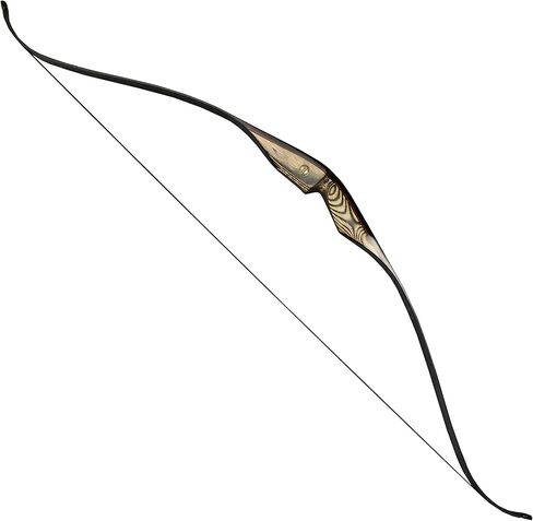 SAS Gravity 60" One-Piece Hunting Recurve Bow - Optional Package with Finger Tab, Stringer, Armguard, Paper Target Face, Sock Sleeve and Tube Quiver in Saudi Arabia
