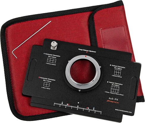 محول عدسة Fotodiox Pro - متوافق مع كاميرات Pentax K Mount (PK) ليناسب كاميرات العرض الكبيرة 4x5 مع معيار Graflok الخلفي - محول Shift/Stitch in Saudi Arabia
