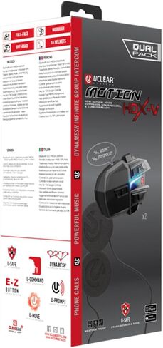 UCLEAR Digital Motion HDX-V Bluetooth Helmet Communication System - Dual Kit in Kuwait