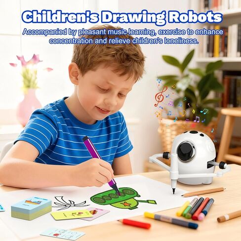 روبوت الرسم لألعاب الأطفال - التعرف على الكاميرا مع التوجيه الصوتي و150 بطاقة، لعبة روبوت تعليمية للأطفال من مونتيسوري للأولاد والبنات من عمر 3 إلى 8 سنوات، هدية لعيد الميلاد والكريسماس in Kuwait