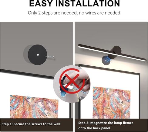 ZitoStory Battery Operated Picture Light for Wall with Remote,Wireless Dimmable Art Lights for Paintings Rechargeable Gallery Light Artwork Lighting for Canvas, Portrait (Gold,15.35'' Inch) in Saudi Arabia