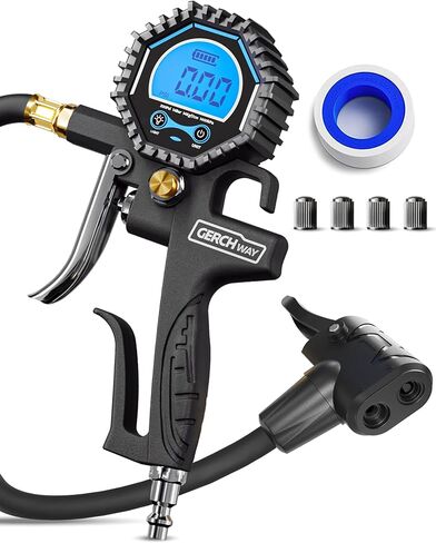Presta Valve Air Chuck – Digital Bike Tire Inflator with Pressure Gauge – Schrader to Presta Valve Adapter for Air Compressor in Saudi Arabia