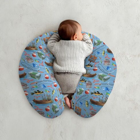أغطية وسائد رضاعة Gone Fishing للرضاعة وقوارب الصيد وأغطية رضاعة الأطفال القابلة للتمدد للرضاعة الطبيعية والتخييم الصيفي والمغامرة في الهواء الطلق ووسائد ناعمة غطاء منزلق لحديثي الولادة والأولاد والبنات in Kuwait