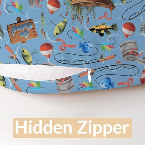 أغطية وسائد رضاعة Gone Fishing للرضاعة وقوارب الصيد وأغطية رضاعة الأطفال القابلة للتمدد للرضاعة الطبيعية والتخييم الصيفي والمغامرة في الهواء الطلق ووسائد ناعمة غطاء منزلق لحديثي الولادة والأولاد والبنات in Kuwait