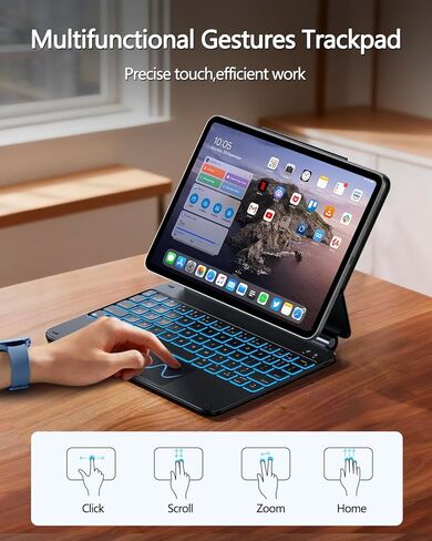 حافظة لوحة مفاتيح ORDA iPad لجهاز Air 11 بوصة (M3/2025، M2/2024) حافظة iPad Pro 11 بوصة مع لوحة مفاتيح (الجيل الرابع/الثالث/الثاني/الجيل الأول) iPad Air 10.9 بوصة الجيل الخامس/الرابع، حامل ناتئ مغناطيسي عائم، لوحة تتبع متعددة الإيماءات in Saudi Arabia