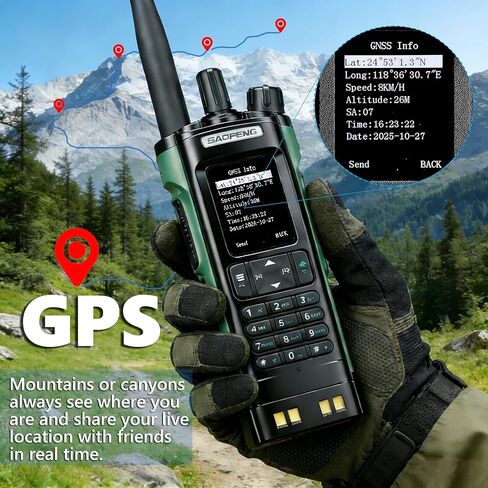 راديو BAOFENG DM-32UV 10W DMR مع GPS NOAA للمشي لمسافات طويلة والتخييم متعدد الموجات المحمولة راديو نسخة تردد نوع C بطاقات اتصالات 2 اتجاه راديو طويل المدى لاسلكي تخاطب الأشعة فوق البنفسجية ثنائي النطاق الرقمي التناظري هام راديو in Kuwait