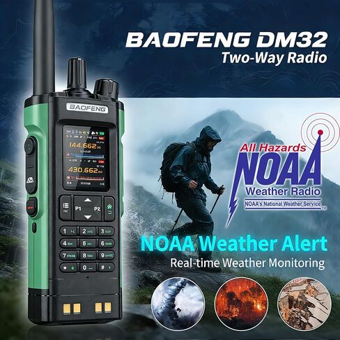 راديو BAOFENG DM-32UV 10W DMR مع GPS NOAA للمشي لمسافات طويلة والتخييم متعدد الموجات المحمولة راديو نسخة تردد نوع C بطاقات اتصالات 2 اتجاه راديو طويل المدى لاسلكي تخاطب الأشعة فوق البنفسجية ثنائي النطاق الرقمي التناظري هام راديو in Kuwait
