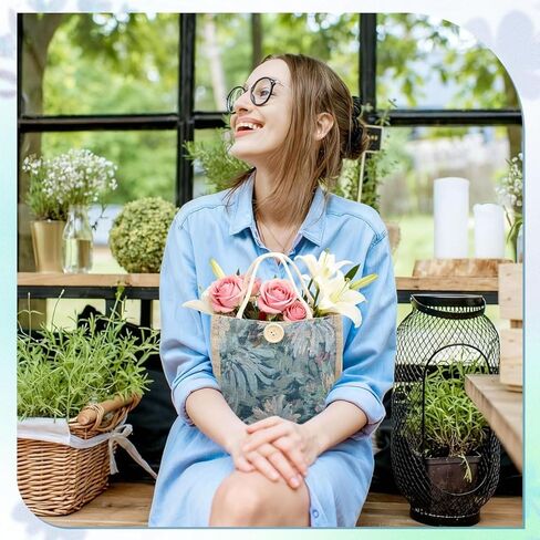 حقائب يد نسائية قابلة لإعادة الاستخدام، مطبوعة على شكل فراشة مطرزة، كتف واحد، سعة كبيرة، حقائب غداء من الخيش in Saudi Arabia