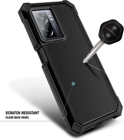 NZND Compatible with OnePlus Nord N300 5G Case with [Built-in Screen Protector], Full-Body Protective Shockproof Rugged Bumper Cover, Impact Resist Phone Case (Black) in Kuwait