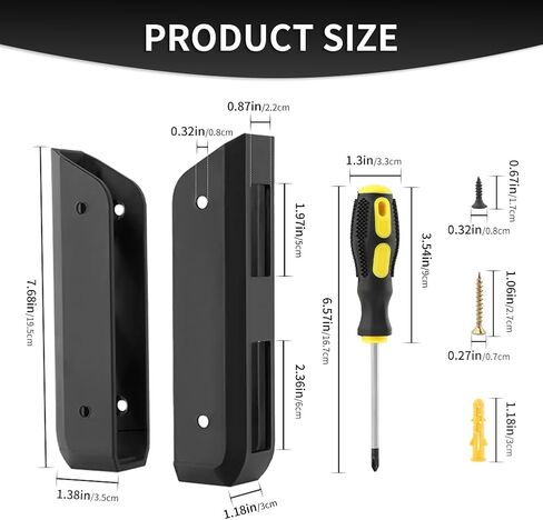 Under Desk Laptop Mount, Metal Under Desk Device Holder with Adhesive & Screws in,Anti-Scratch Pads for Devices Up to 1.3" Thick Laptop, Keyboard in Kuwait