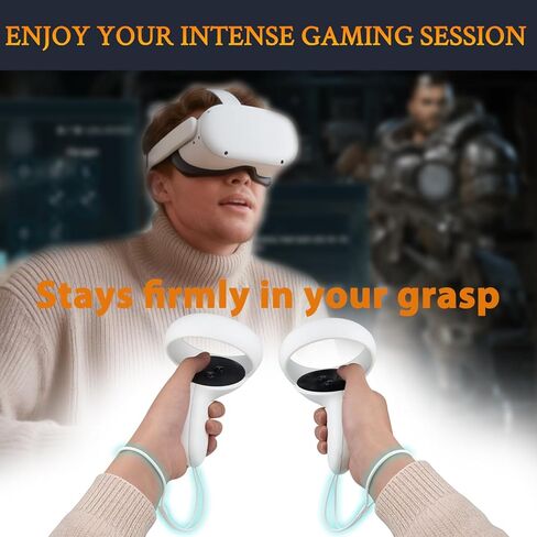 SOULWIT 1Pair Hand Straps for Meta Quest 2 Controllers, Upgraded Durable & Secure Replacement VR Wrist Straps, Easy DIY Installation - White in Saudi Arabia