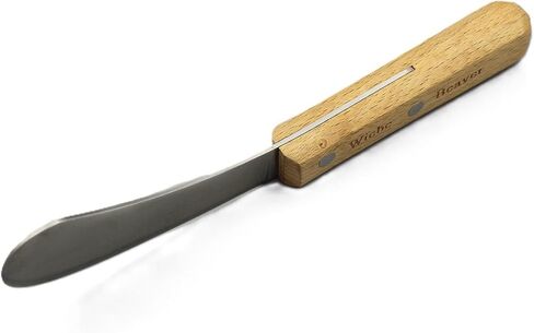 سكين Wiebe Beaver: أداة احترافية للسلخ واللحم، شفرة منحنية من الفولاذ عالي الكربون، مقبض مريح للقندس وفئران المسك وحاملي الفراء in Kuwait