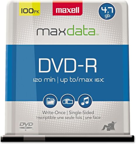 Maxell 638002 DVD-R Discs, 4.7GB, 16x, w/Jewel Cases, Gold, 5/Pack in Saudi Arabia