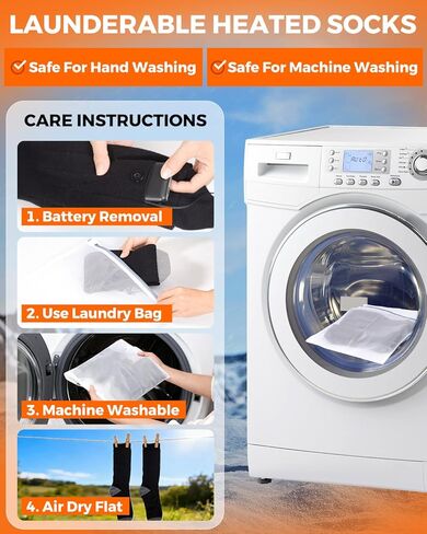 جوارب ساخنة للرجال والنساء، جوارب ساخنة ببطارية قابلة لإعادة الشحن مع 4 إعدادات للحرارة، جوارب كهربائية 5000 مللي أمبير في الساعة للعمل في الشتاء في الهواء الطلق والتزلج والصيد والتخييم والمشي لمسافات طويلة وصيد الأسماك وركوب الدراجات in Kuwait