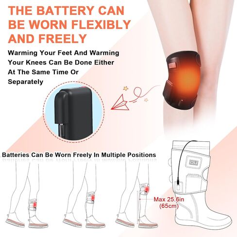RTDEP Heated Insoles, 7.4V Rechargeable Foot Warmers, Heated Shoe with 3000mAh Battery Winter Heated Insoles for Men and Women, Skiing, Hunting, Hiking, Camping Outdoor Sports in Saudi Arabia