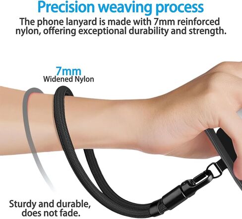 2 حزمة من حبل الهاتف - 2 حزام معصم لليد، 2 شريط حبل، حبال رقعة متعددة الوظائف للهاتف الخلوي العالمي مضادة للسرقة، حزام يد للهاتف الخلوي (أسود + رمادي) in Kuwait