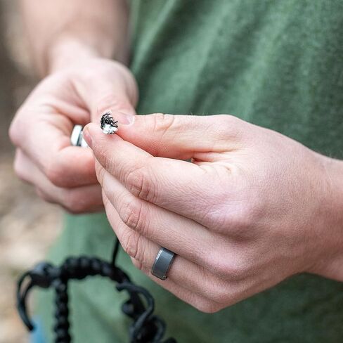 ELK Paracord Survival Bracelets - 2 Pack, Adjustable Size, Loud Whistle, Fire Starter - Ideal for Outdoor Enthusiasts, Hiking, Camping, Fishing, and Hunting (Black and Black+Orange) in Saudi Arabia