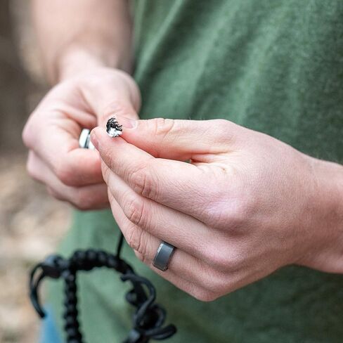 ELK Paracord Survival Bracelets - 2 Pack, Adjustable Size, Loud Whistle, Fire Starter - Ideal for Outdoor Enthusiasts, Hiking, Camping, Fishing, and Hunting (Black and Black+Orange) in Saudi Arabia