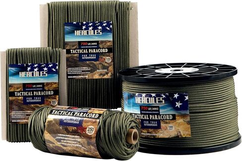 HERCULES 750lb Paracord 4mm 11 Strands Tactical Parachute Cord, 50' 100' 250' 1000' Utility Rope for Camping, Survival, Outdoor Gear (Rose Pink, 50FT) in Saudi Arabia