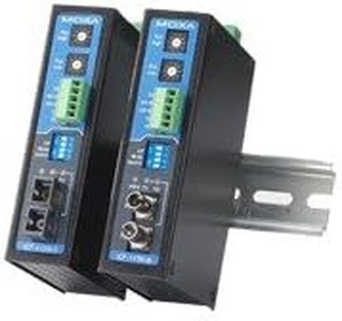 MOXA ICF-1150i-M-ST محول Moxa Industrial RS232/422/485 من النحاس إلى الألياف MM ST، حامل DIN-Rail، 12-48 VDC، من 0 إلى 60 درجة مئوية، عزل كلفاني ثلاثي الاتجاهات. in Saudi Arabia