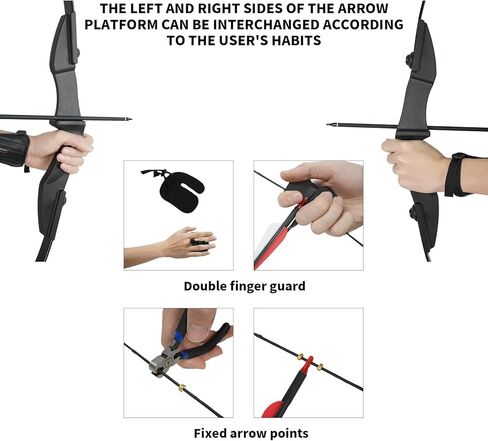 Tianqi Archery Recurve Bow for Adult Beginner, Left and Right Handed Recurve Bow and Arrow 20-40lbs Takedown Bow Set Easy to Assemble in Saudi Arabia