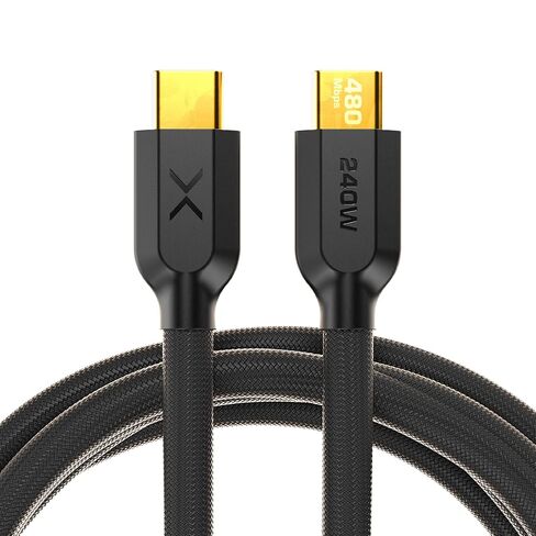 NOCO XGrid XC2: كابل USB-C إلى USB-C بقدرة 240 واط - سلك شحن سريع من النوع C، معتمد من USB-IF، شريحة علامة إلكترونية ذكية، بيانات بسرعة 480 ميجابت في الثانية، نايلون مجدول UltraFlex + سترة سيليكون، تصميم متين بطول 6 أقدام in Saudi Arabia