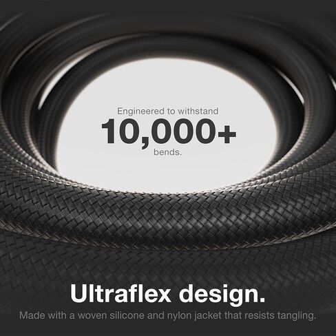NOCO XGrid XC2: كابل USB-C إلى USB-C بقدرة 240 واط - سلك شحن سريع من النوع C، معتمد من USB-IF، شريحة علامة إلكترونية ذكية، بيانات بسرعة 480 ميجابت في الثانية، نايلون مجدول UltraFlex + سترة سيليكون، تصميم متين بطول 6 أقدام in Saudi Arabia