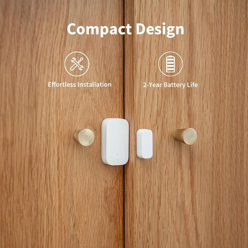 مستشعر الباب والنافذة Aqara T1، مستشعر اتصال لاسلكي صغير لأمن المنزل الذكي والأتمتة، يتطلب Aqara Hub، Zigbee 3.0، يعمل مع Apple HomeKit، Alexa، IFTTT in Kuwait