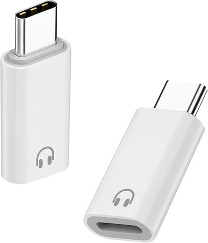 AreMe USB C to Lightning Headphone Audio Adapter, 2 Pack USB C Male to Lightning Female Earbuds Converter Support Line Control, Not for Charging/Data Transfer in Saudi Arabia