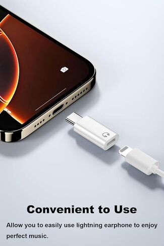 AreMe USB C to Lightning Headphone Audio Adapter, 2 Pack USB C Male to Lightning Female Earbuds Converter Support Line Control, Not for Charging/Data Transfer in Saudi Arabia