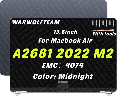 13.6in Compatible with MacBook Air Mac14,2 A2681 2022 M2 MLXY3LL/A MLY13LL/A 2560 x 1664 EMC 4074 LCD LED Screen Replacement Complete Assembly (Space Gray) in Saudi Arabia