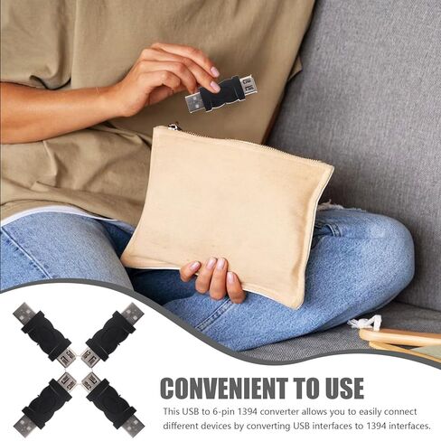 4 قطع محولات USB دبوس أنثى إلى ذكر جاك تصميم مدمج خفيف الوزن لا حاجة إلى برنامج تشغيل متوافق مع أجهزة متعددة للنقل in Kuwait