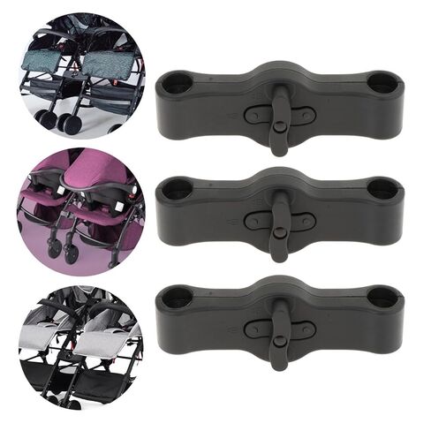 3 Pieces Pushchair Coupler Insert 2 in1 Dual Stroller Connectors Safety Side by Side Stroller Connector for Cart Accessory, for Leclerc in Saudi Arabia