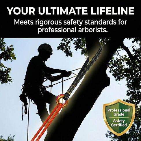 شجرة Arborist الاحتكاك التوقف شجرة تسلق الكامبيوم التوقف حلقة حزام حبال مرساة قابلة للاسترجاع 35.4 بوصة/43 بوصة in Saudi Arabia