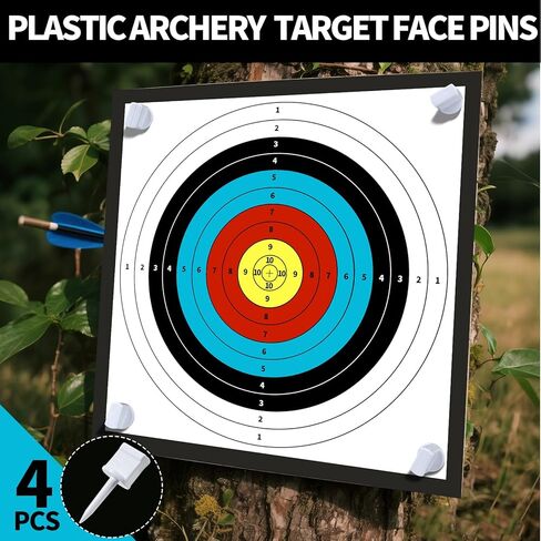 HNYYZL Archery Targets Paper for Backyard,30pcs Bow Arrow Targets for Hunting Practice,(10 Rings,16x16in) in Saudi Arabia