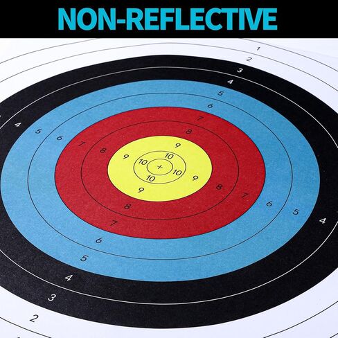 HNYYZL Archery Targets Paper for Backyard,30pcs Bow Arrow Targets for Hunting Practice,(10 Rings,16x16in) in Saudi Arabia