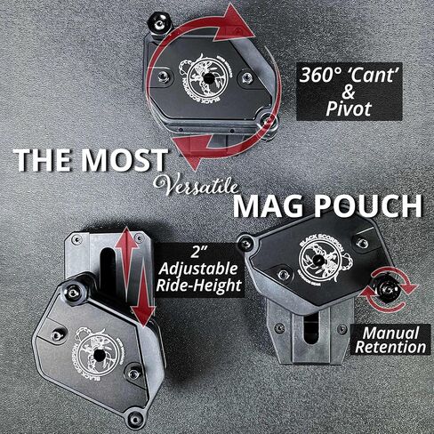 Black Scorpion Gear Ambidextrous Single/Double Stack Competition Magazine Pouch in Saudi Arabia