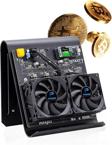 جهاز تعدين NerdOctaxe Gamma 9.6 TH/s Bitcoin ASIC - جهاز تعدين منزلي مفتوح المصدر مزود بـ BM1370 وWi-Fi وUSB-C ومجموعة كاملة ومصدر طاقة وحامل in Kuwait