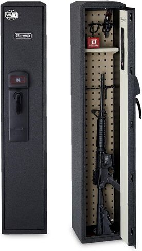 Hornady Rapid Safe Compact Ready Vault مع WiFi - احتفظ بأمان بعلامات التبويب على سلامتك باستخدام هاتفك الذكي - تقنية RFID للوصول الحر باللمس وغطاء فولاذي شديد التحمل لحماية الأشياء الثمينة، 98196WIFI in Kuwait