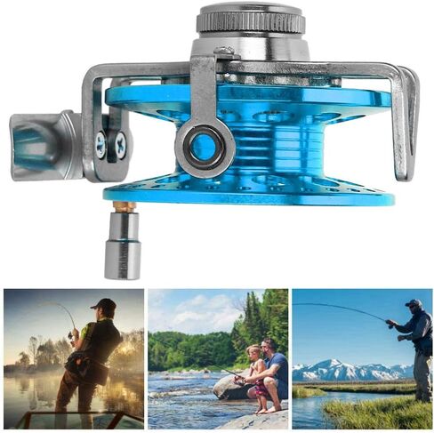 Front Ice Fishing Wheel Fly Full Metal with Unloading Force ReelRed Right Hand It Make When Clear Perforated Exquisite Ultra Lightweight All Metal Material and Durable Feel Ice in Saudi Arabia