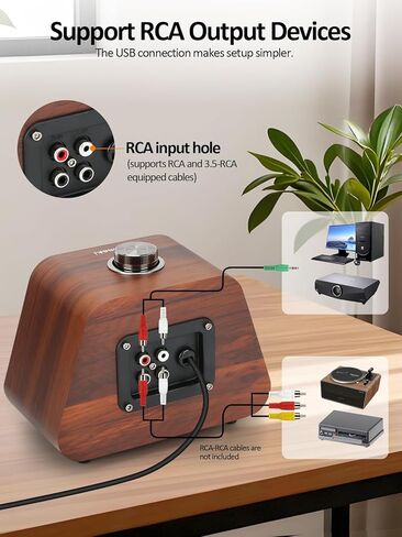 مكبرات صوت الكمبيوتر، مكبر صوت صغير للكمبيوتر الشخصي مع مضخم صوت، مكبرات صوت مكتبية تعمل بالطاقة USB 2.1، بلوتوث 5.0 ومكبرات صوت إدخال RCA لأجهزة الكمبيوتر المكتبية وأجهزة الكمبيوتر المحمولة والفونوغراف والهواتف والأجهزة اللوحية (K02) in Kuwait