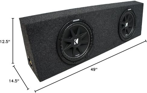 American Sound Connection Universal Standard Standard Cab Truck Kicker Comp C12 Dual 12 "Sub Box Enclosure - نهائي 2 أوم in Saudi Arabia