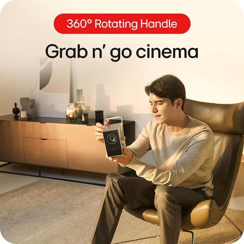 جهاز عرض LG CineBeam Q HU710PB 4K ذكي محمول مع ضبط تلقائي للشاشة، تركيز تلقائي، ليزر RGB، ما يصل إلى 154% DCI-P3، نسبة تباين 450,000:1، مكبرات صوت مدمجة، HDR10، HDMI، USB، HID in Kuwait