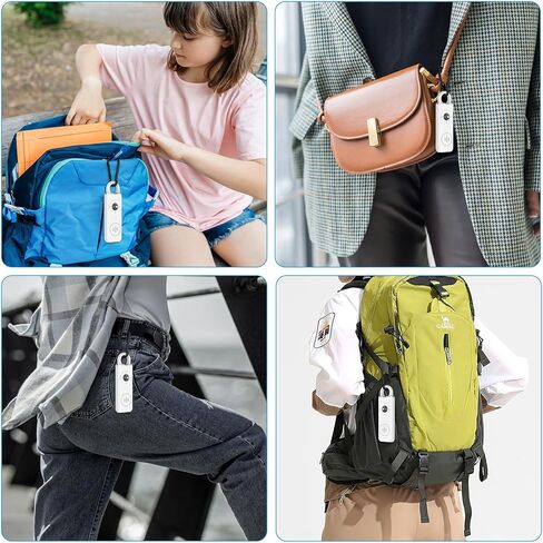 AMIR Personal Safety Alarm, Personal Alarm for Women, 130 dB Super Loud, Strobe Light and Carabiner, Safety Keychain for Women Children Men Seniors Emergency Call, White in Kuwait